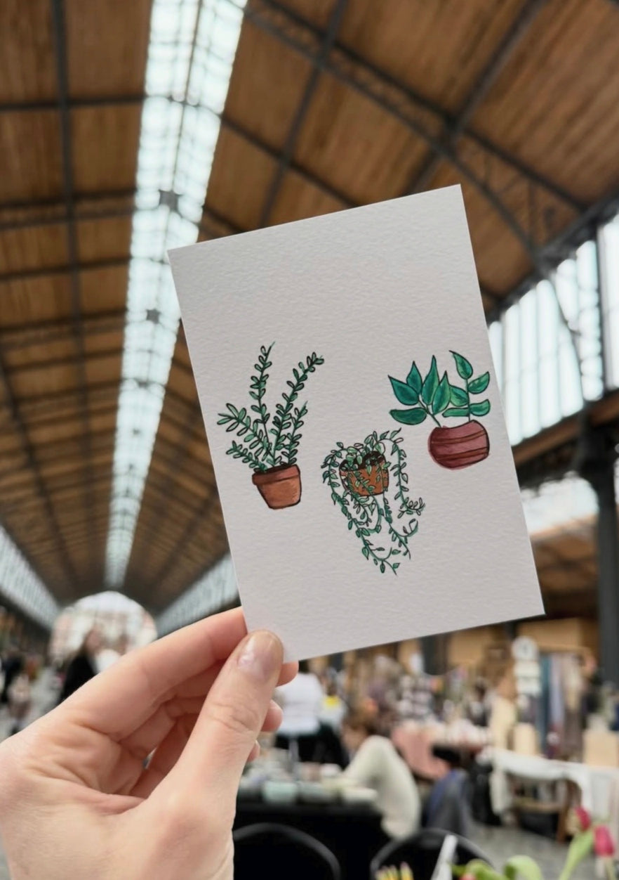 2 Handgetekende Postkaarten – DIY