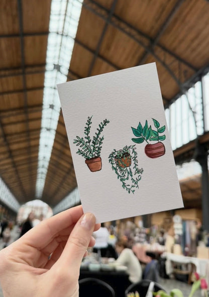 2 Handgetekende Postkaarten – DIY