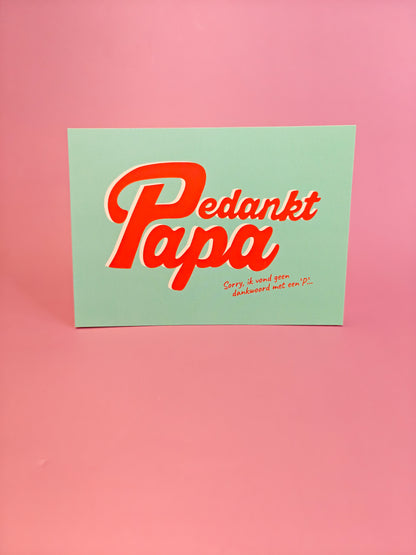 Bedank papa kaart