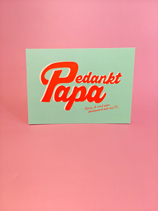 Bedank papa kaart